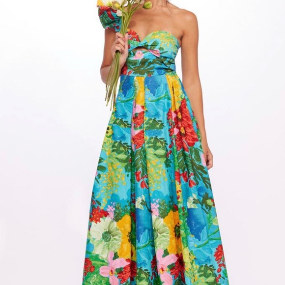 Eva Franco Vibrant One Shoulder Floral Dress - Picture 1 of 1